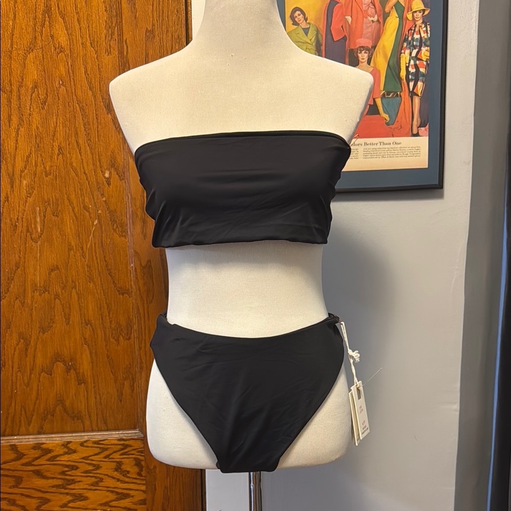 NWT Good American Black Bikini Set